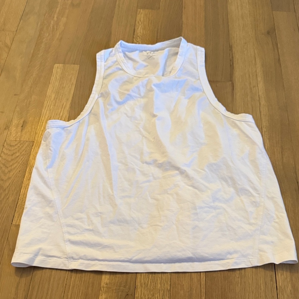 YPB White Athletic Tank